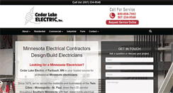 Desktop Screenshot of cedarlakeelectric.com